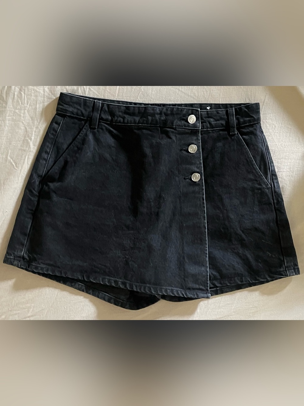 Zara Black Denim Skort
